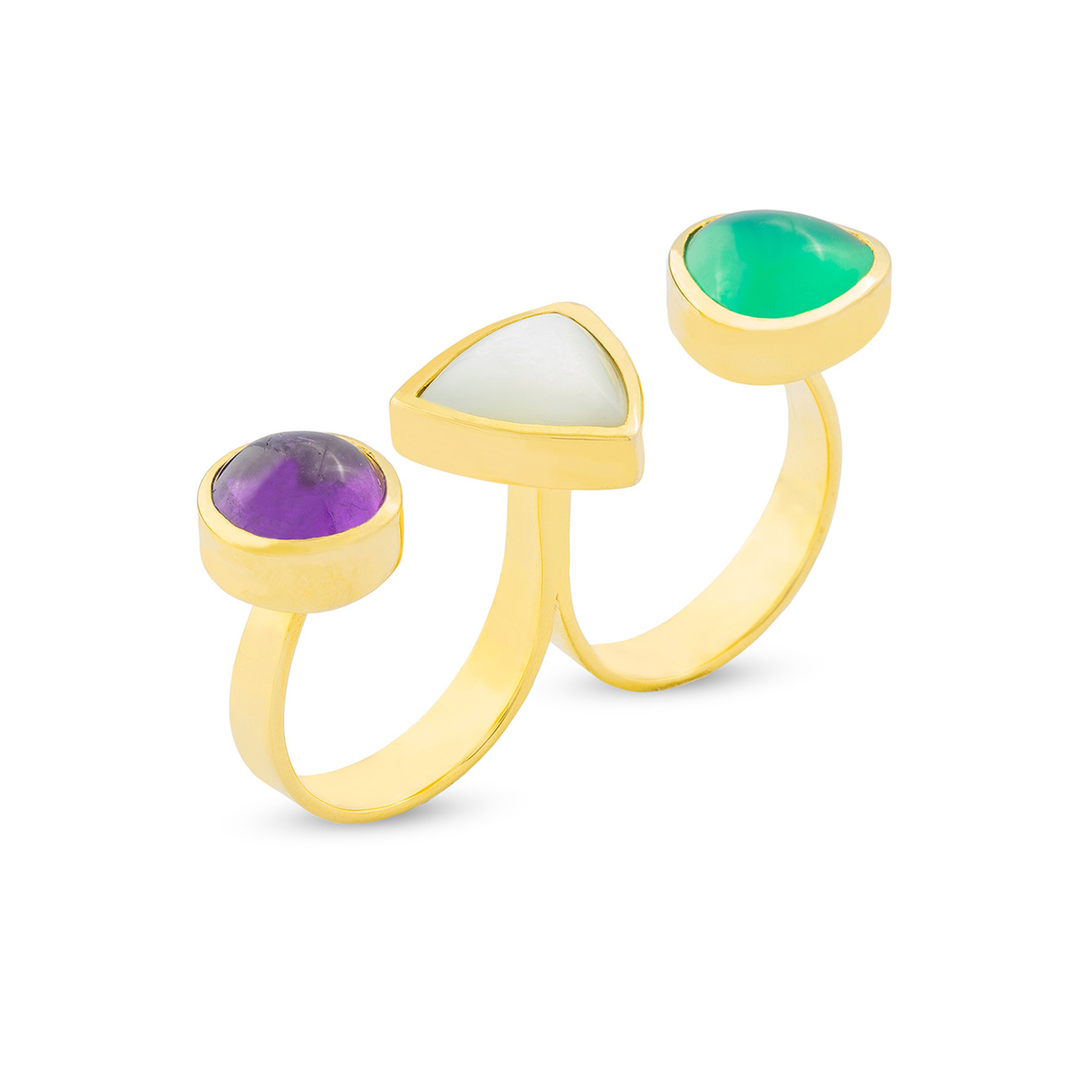 دو حلقه سه سنگ