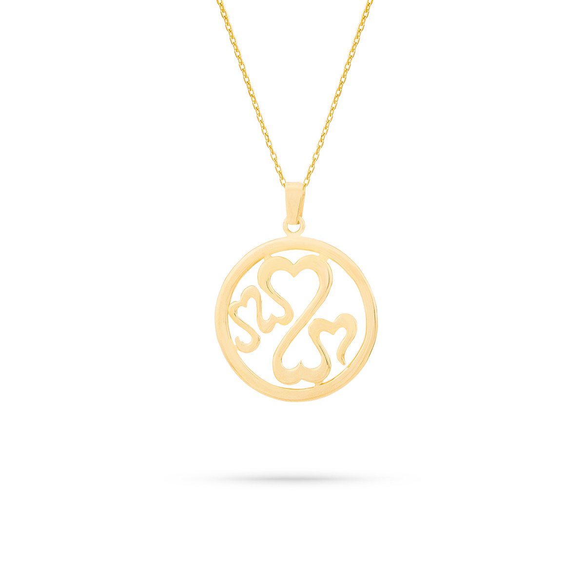 پلاک طلا دایره مارپیچ