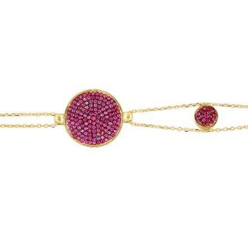 دایره نگین دار بزرگ قرمز