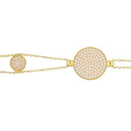 دایره نگین دار صورتی